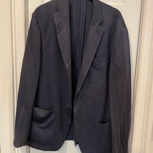 Uniqlo Slim Navy Unstructured Stretch Blazer L